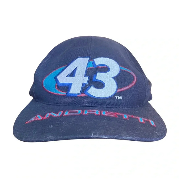 Vintage NASCAR John Andretti #43 STP Racing Hat – Navy Embroidered Strapback - Picture 3 of 9